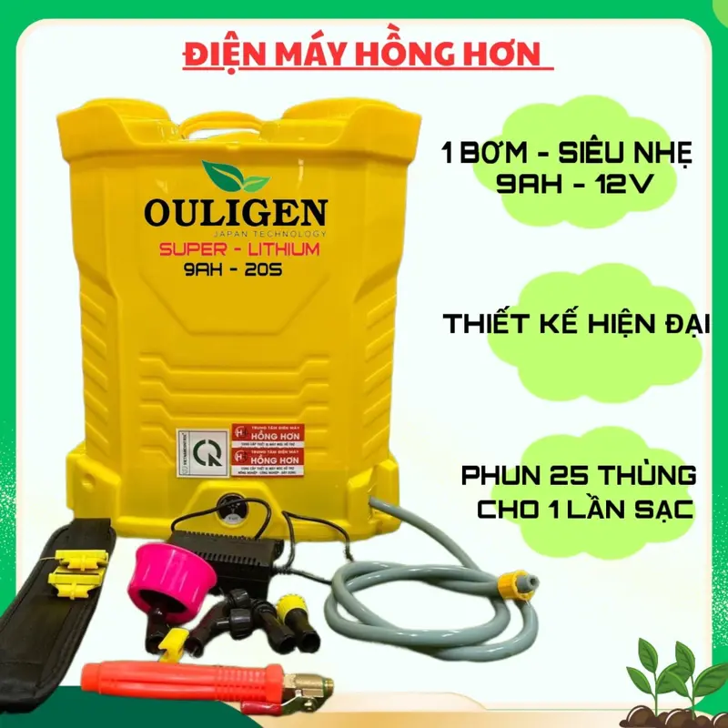 BÌNH XỊT ĐIỆN OULIGEN 20 LÍT - SIÊU NHẸ 1 BƠM XỊT TƯỚI CHO CÂY TRỒNG tưới nước & tưới tiêu 0
