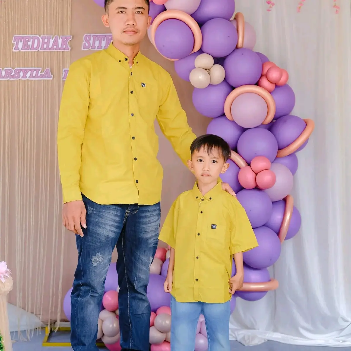 kemeja pria polos pendek kuning lemon Polos Pria Jeans Nyaman Panjang Dewasa
