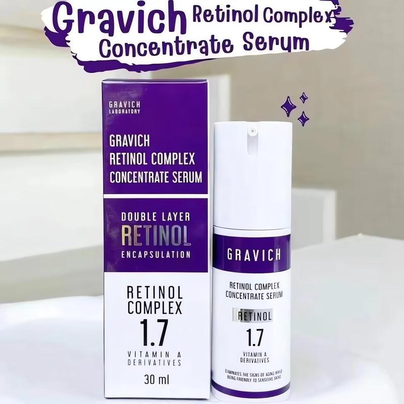 Product Introduction of Gravich Retinol Complex Concentrate Serum 30 ml 1.7% คุ้มค่าสำหรับผิวแพ้ง่าย Skincare สกินแคร์ ความชุ่มชื้น ไม่มีแอลกอฮอล์ เซรั่มและเอสเซนส์ ผิวหน้า ใบหน้า รูขุมขน เรตินอล บำรุง 21