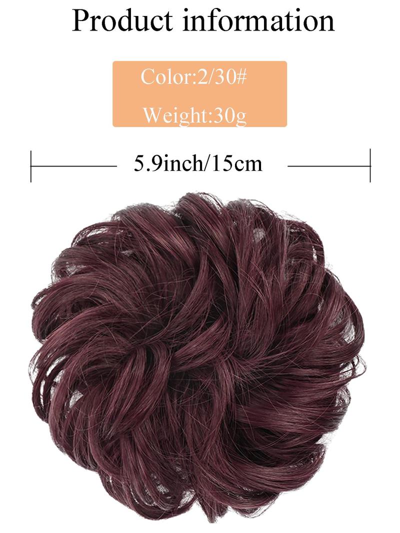 Product Introduction of 1 Piece Women's Curly Synthetic Hair Bun, Fluffy Wig Ponytail, Synthetic Hair Extensions for Daily Use 18