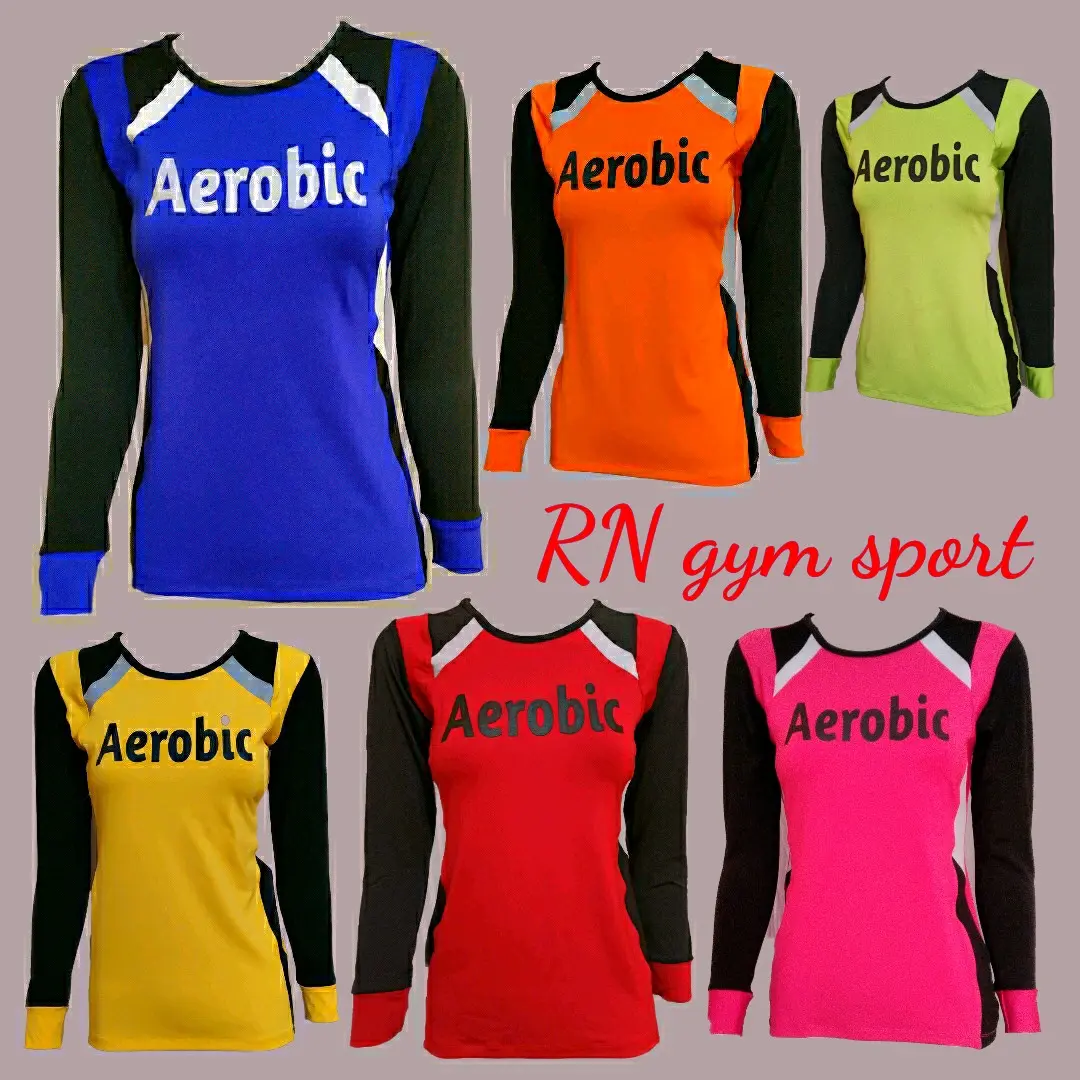 atasan sports kaos senam baju olah raga wanita terlaris bahan spandex poly lembut dan melar banyak Nyaman Sport