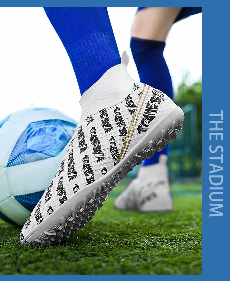 Product Introduction of Football Boots Soccer Cleats Shoes for Men Women Unisex Child Boys Girls Professional Futsal Breathable Training Sneakers High-Tops Spikes D 0 48 44 38 39