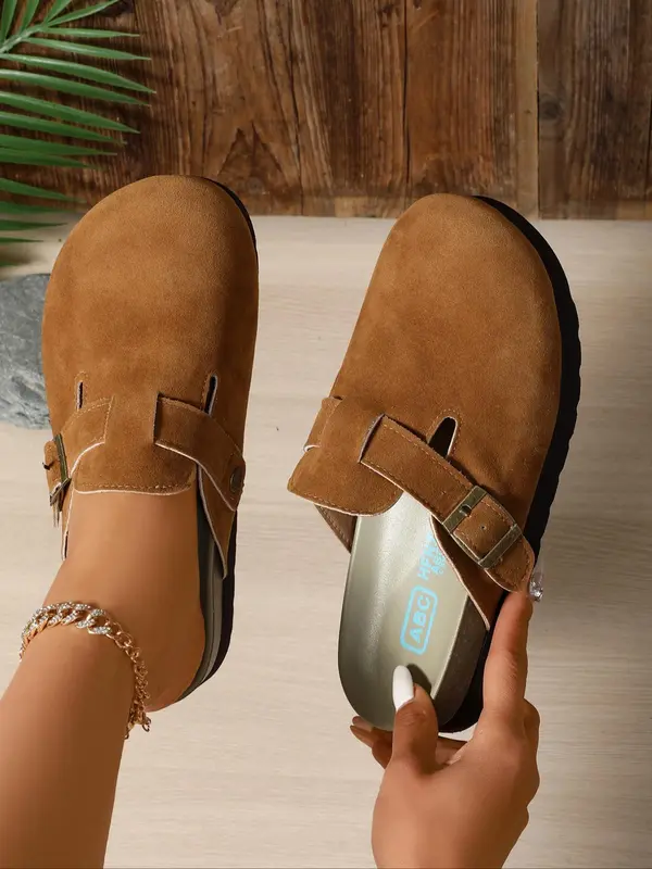 Women's Fashionable Plain Color Slip on Sandals, Casual Comfortable Soft Sole Sandals for Summer, Lightweight Breathable Shoes for Daily Wear, Girl 4