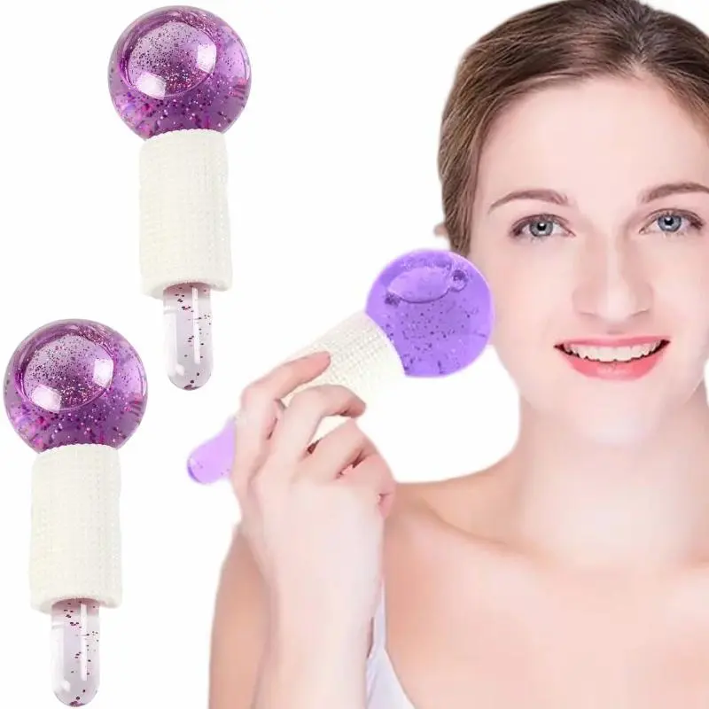 Ice Ball Face Massage Tools, 2 Counts/set Sequin Design Comfort Massage Balls, Facial Skin Care Tools For Women & Men