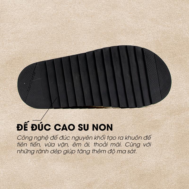 Sandal Tomoyo Da Bò Thật Đế Rãnh Chống Trượt TMS30201 2