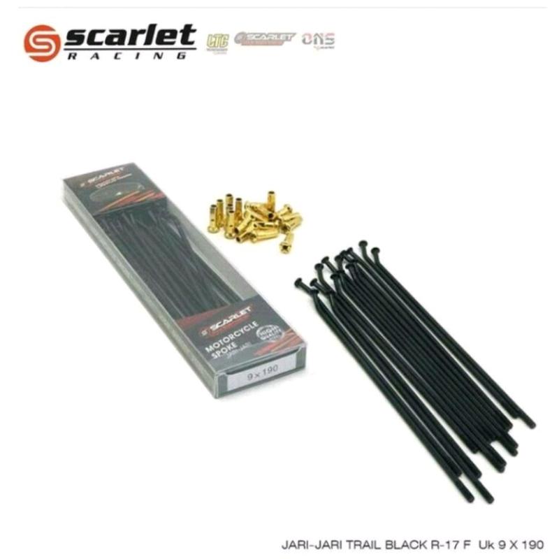 JARI2  RUJI JERUJI HITAM CROME GOLD 36' SPOKE ORIGINAL SCARLET UNIVERSAL,VIXION,FU,CB,MIO,VARIO,BEAT,NINJA,N MAX,AEROX,CBR,RX KING,SUPRA,KHARISMA,JUPITER,VEGA DLL 3