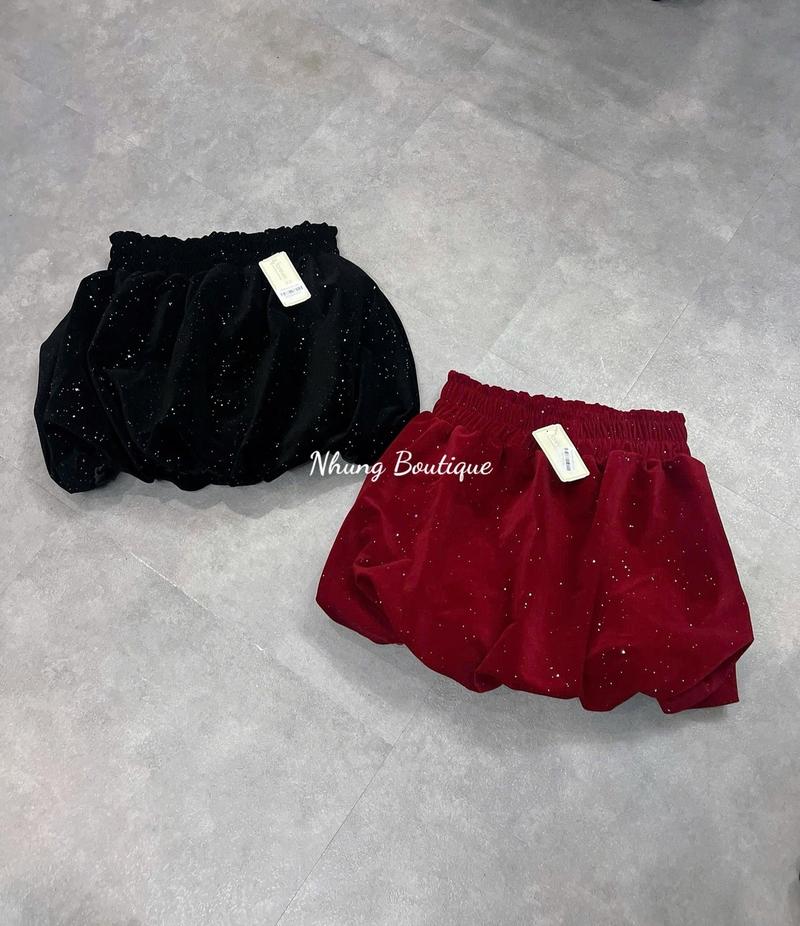 Product Introduction of Chân Váy Nhung Bí Kim Tuyến Bling Bling 2 Màu Hình Thật Tự Chụp Cho Nữ Women 6