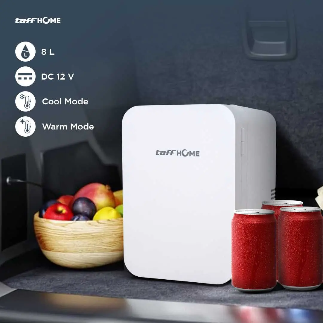 TaffHOME Kulkas Mini Mobil 2in1 Cooler Warmer 8L - KS-8L