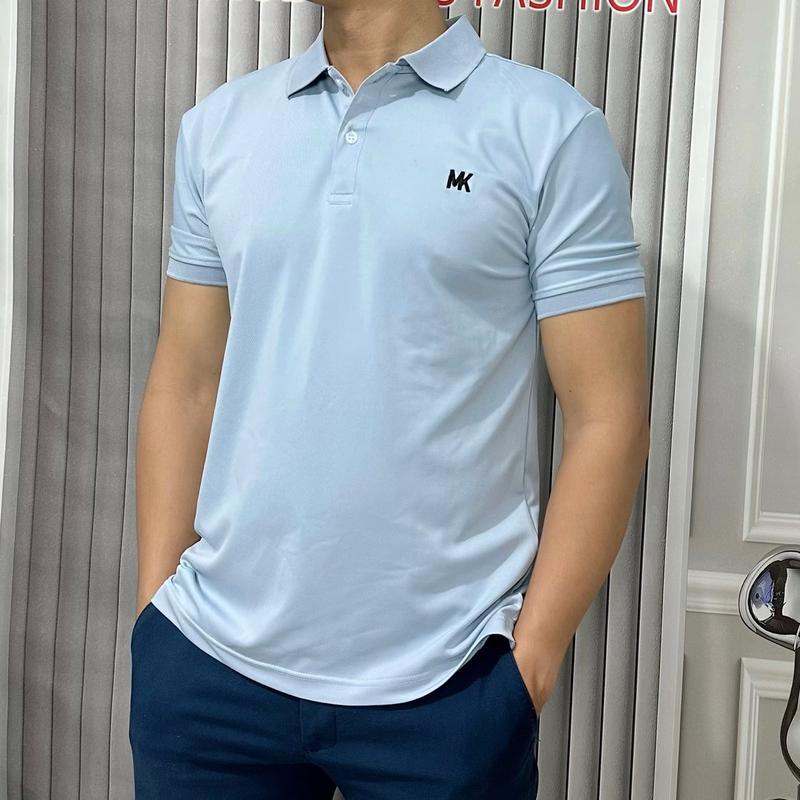 Áo polo Nam Minhkhue trơn basic, cổ bẻ logo thêu ngực , nhiều màu thoáng mát - size M-L -XL 6