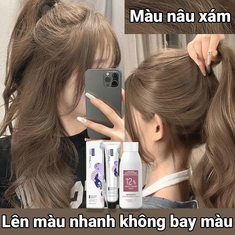 Kem nhuộm tóc hót nhất 2024,Dung tích 100ml,Thành phần thực vật tự nhiên không làm tổn thương tóc của bạn ,Nhiều màu sắc cho bạn lựa chọn ,Giúp bạn dễ dàng nhuộm màu tóc bạn yêu thích tại nhà