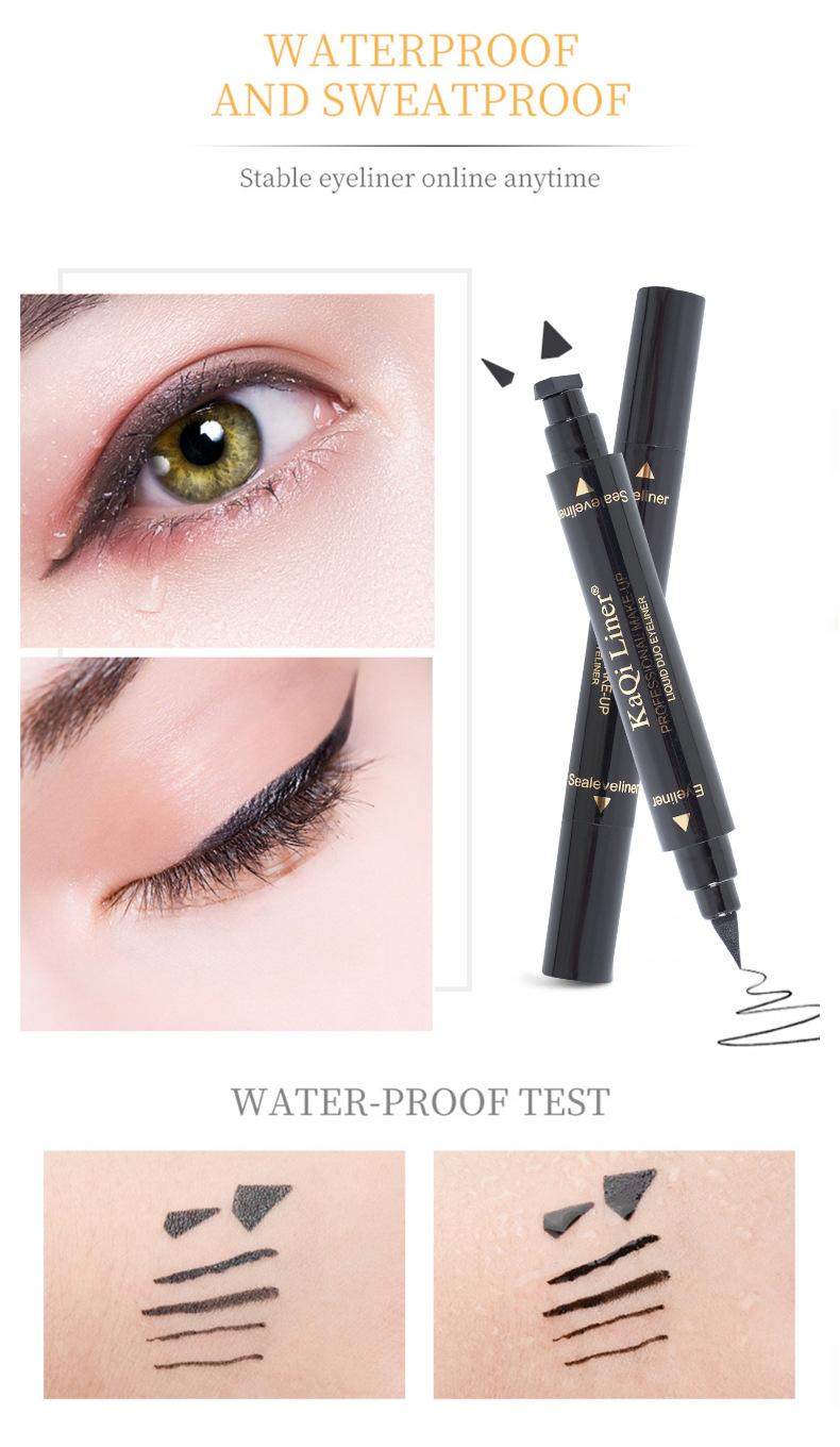 Product Introduction of Double Head Seal Eyeliner Waterproof non-smudging Delta Wing Tail Seal Eyeliner 23