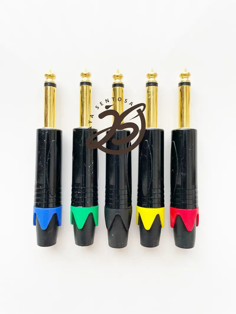 5 BUAH JACK AKAI GOLD PLATE 5 WARNA JACK MALE AKAI GOLD BODY METAL ups & stabilizer