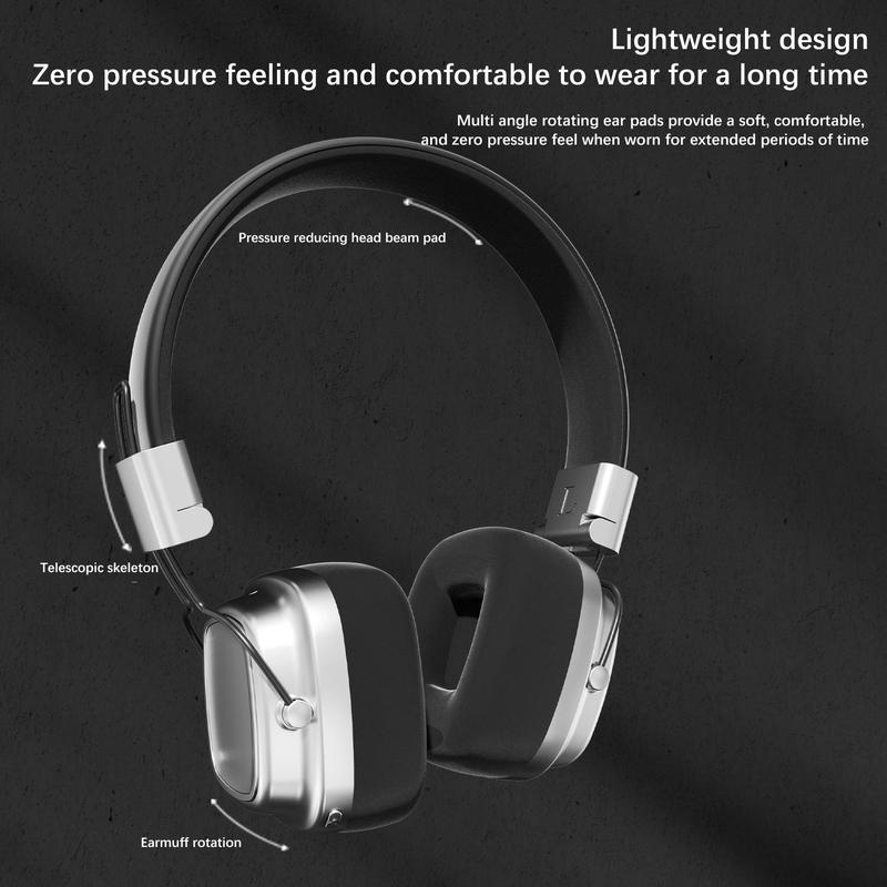 Wireless Over-Ear Headphones, BT5.3 Wireless Headphones, Bluetooth-compatible Fashionable Headphones for Gaming, Travel, Home, Office 7