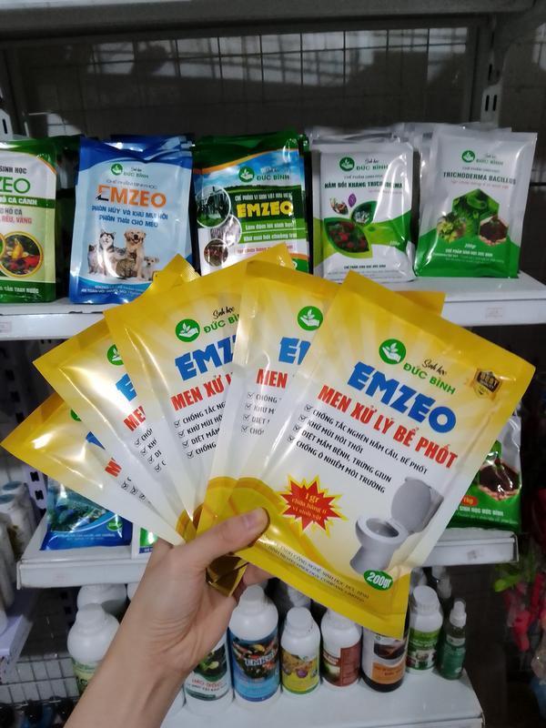  Combo 5 gói bôt tiêu hầm cầu men bể phốt Emzeo chống tấc nghẽn khử mùi hôi hầm cầu bể phốt 