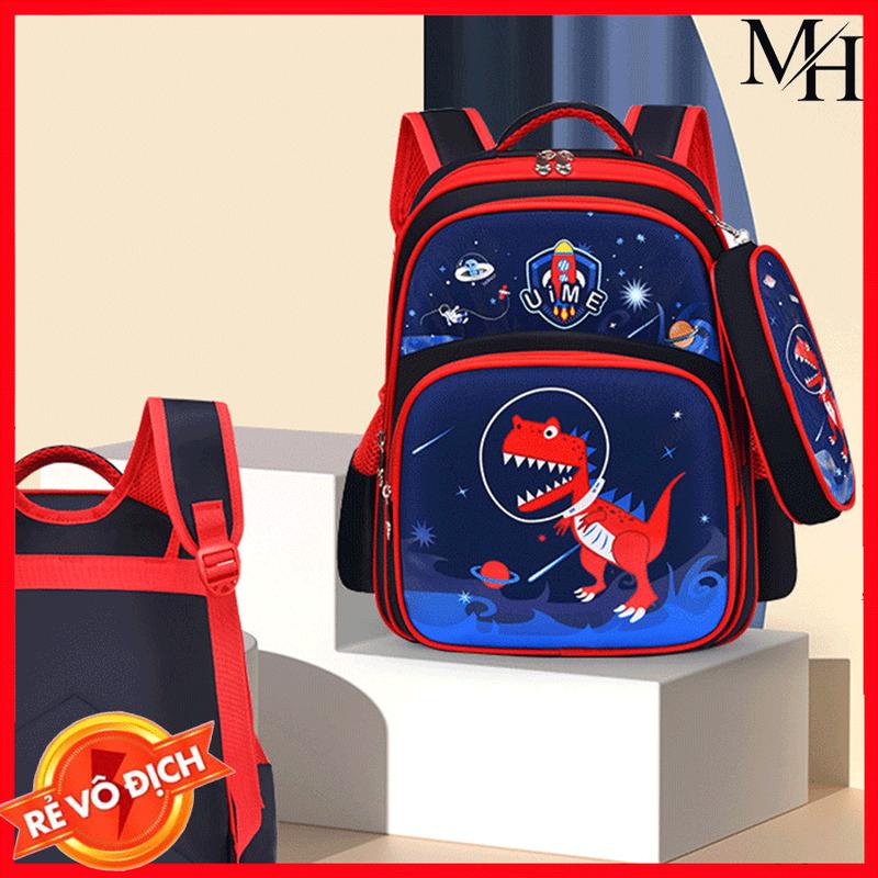   KÈM TÚI ĐỰNG BÚT  Balo cho bé trai chất đẹp cặp sách học sinh cấp 1,2 hình siêu nhân khủng long balo trẻ em tiểu học trung học có kèm túi ví đựng bút 