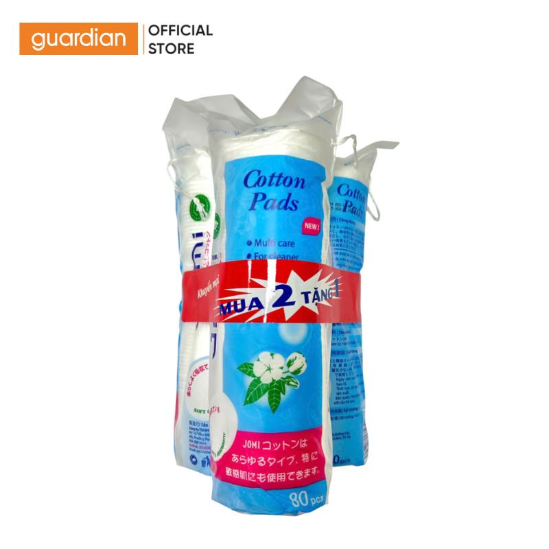  Mua 2 Tặng 1  Combo Bông Tẩy Trang Jomi 80 Miếng x 3 