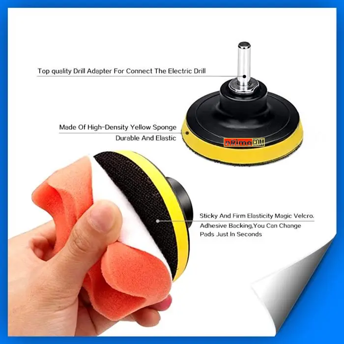 Mata Bor Busa Poles Mobil Motor Sponge Polish Pad Polishing Polisher 5 Inch 10 Pcs Compound Wax Detailing Buffing Spon Car Body Kompon Polesan 2