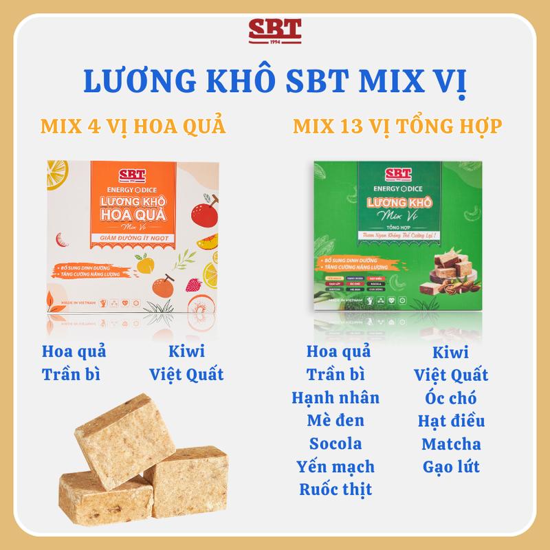 [FLASH SALE 60%] Lương Khô SBT Mix 13 Vị Hộp 1Kg Thơm Ngon Bổ Sung Năng Lượng/ Vị hoa quả, ngũ cốc, rong biển , matcha 6