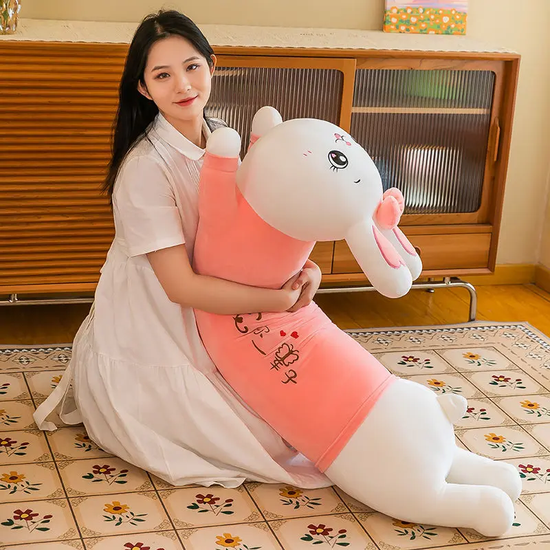 Gối Thỏ Nằm, Đồ Chơi Nhồi Bông Dễ Thương, Búp Bê Ragdoll, Gối Ngủ Dài, Quà Sinh Nhật, Thích Hợp Cho Bạn Gái 1