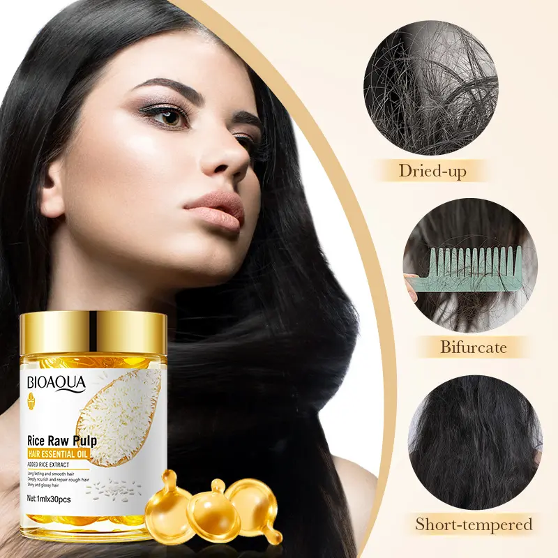 Hair Vitamin Capsule Keratin Oil Repair Hair Rough Frizz Soft Smooth Relieve Damage Deep Moisturizing Shiny Scalp Care Products