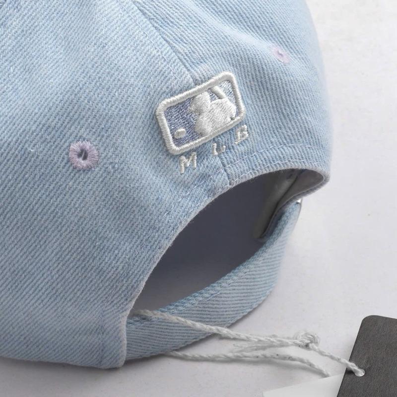 2025Mau moi Mũ lưỡi trai phối jean logo chữ thêu phong cách unisex 7