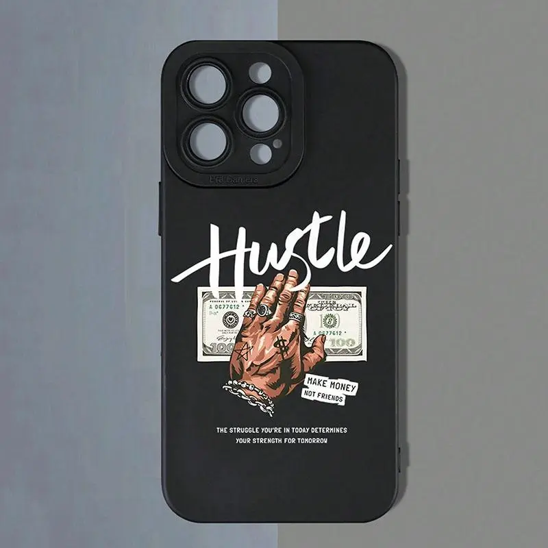 Money Pattern Phone Case, Soft Anti-drop Cellphone Protective Case, Total Protective Shockproof Mobile Phone Cover for iPhone 11 12 13 14 15 16 Series 1