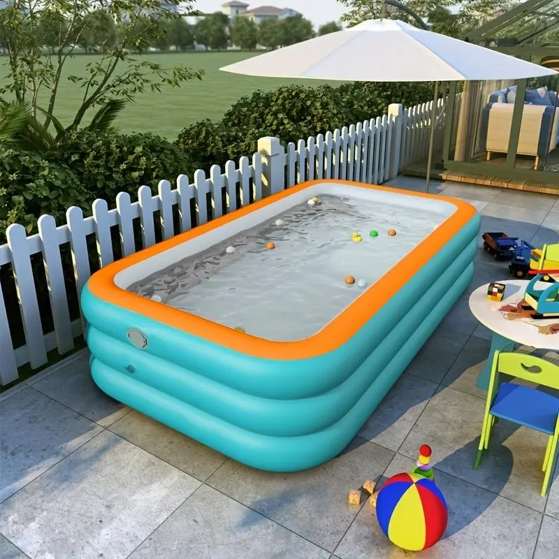 Inflatable Swimming Pool, 1 Count Inflatable Swimming Pool for Entertaining and Relaxing, Outdoor Swimming Pool for Home Garden Yard 2