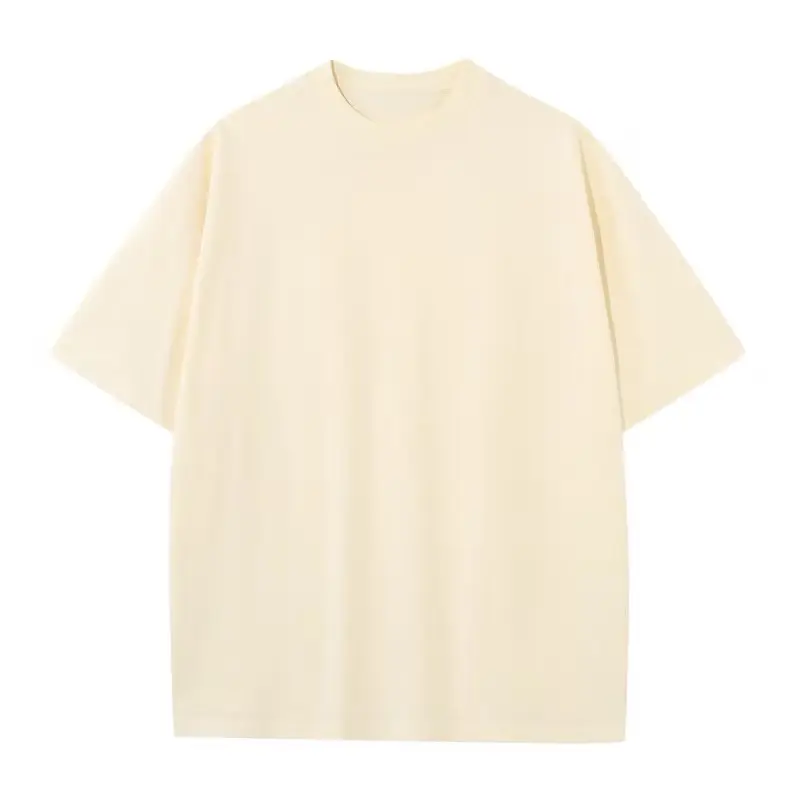 Áo Thun Kirkland Màu Be Sáng Cotton Cổ Tròn Nam Nữ