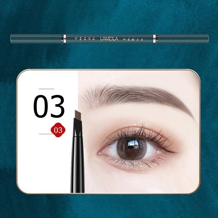 [Sỉ-Rẻ] Chì kẻ mày 2 đầu Lameila 818 đầu bút mềm, dễ vẽ, đường kẻ mảnh, rõ nét, không trôi [Lẻ-Sỉ] 3