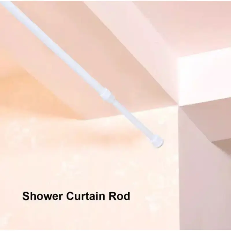TIANG GORDEN HORDENG PIPA FLEXIBEL TANPA PAKU / GANTUNGAN TIRAI KAMAR MANDI SHOWER CURTAIN ROD 1
