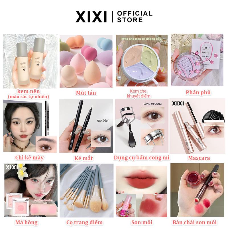 XIXI bộ trang điểm 12 món đầy đủ  tiện lợi bộ trang điểm cá nhân từ a đến z Bảng phấn mắt Chì kẻ mày Mascara bộ  makeup