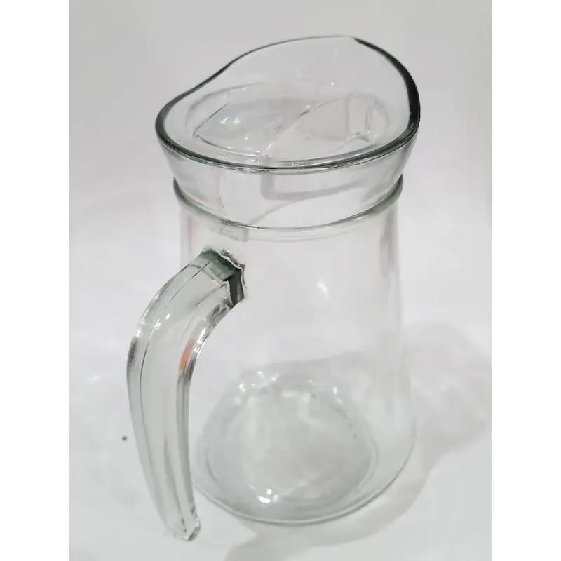 ICHIMEGASTORE Picher Pitcher Water Jug 1000 ml Tempat Air Minum Kaca Pitcher Kaca 1 Liter dengan Tutup 3