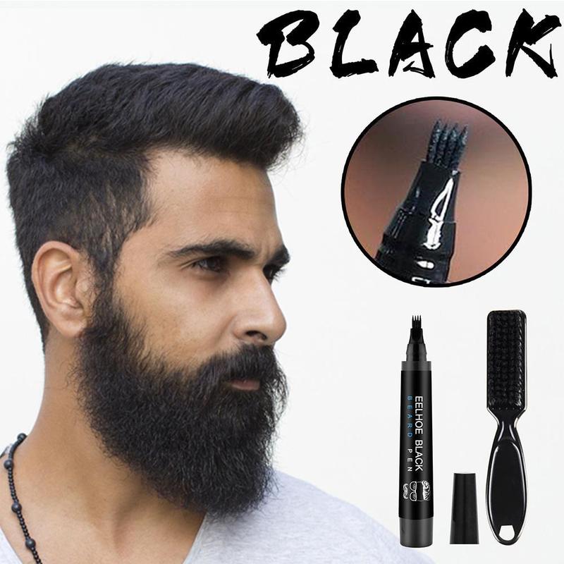 Product Introduction of Black Beard Pen Beard Filler Pencil And Brush Beard Waterproof Moustache Shaping Coloring 33
