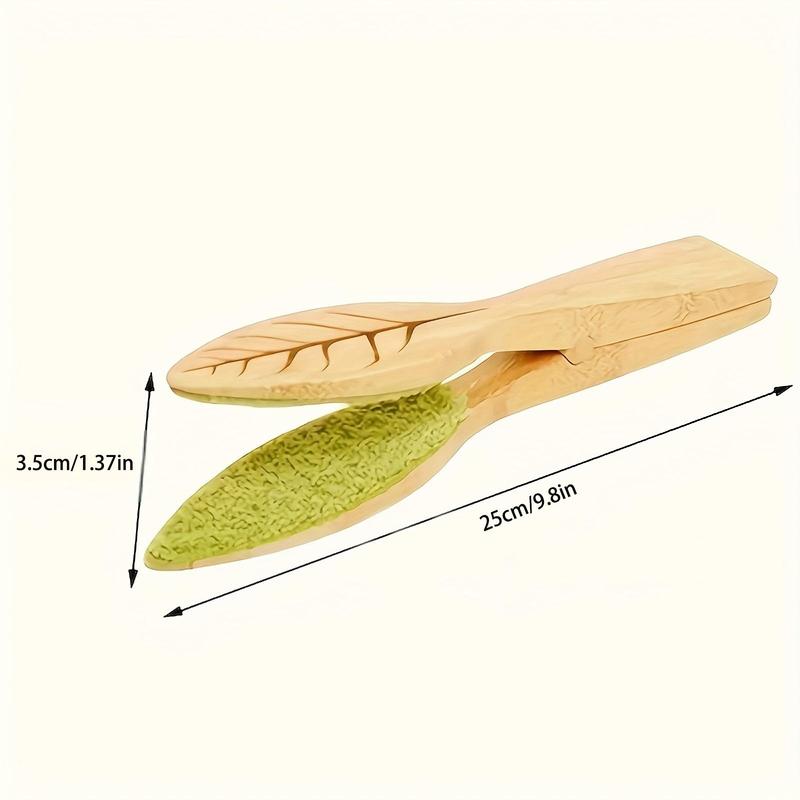 Product Introduction of Wooden Handle Leaf Cleaning Tongs, Effortless Double-sided Plant Leaf Cleaning Tool, Dust Removal Tool for Indoor Outdoor House Plants 7