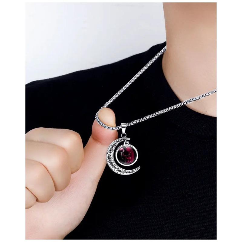 Vòng Cổ Dạ Quang 12 Chòm Sao, Đồ Trang Sức Ký Hiệu Hoàng Đạo, Mặt Dây Chuyền Mặt Trăng Lưỡi Liềm, Phát Sáng Trong Bóng Tối, Vòng Cổ, Unisex, Quà Tặng Sinh Nhật, 1 Chiếc 5