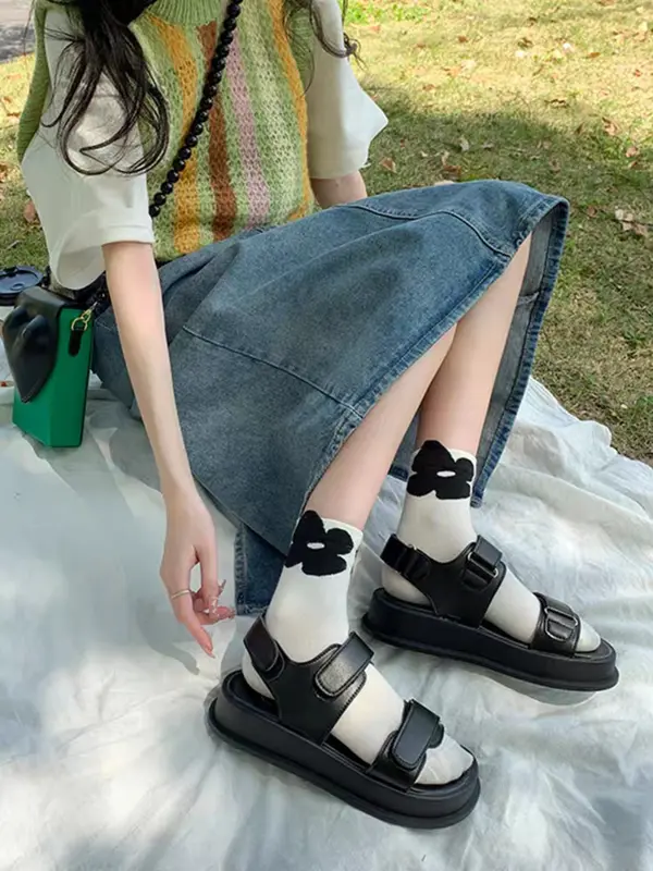 [NEW - HÀNG SẴN] GIÀY SANDAL NỮ VB 2QDAN  Đế Cao 4cm Hàn Quốc Xang đan thời trang mới hot có quai hậu đi học Shoes DéP 4