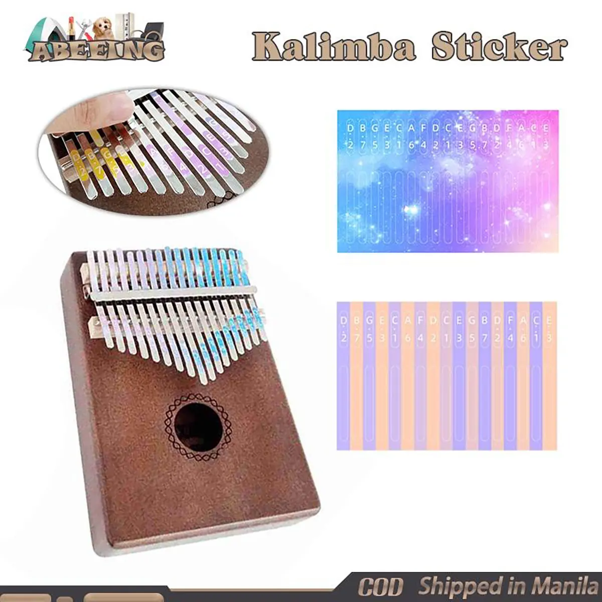 Kalimba Scale 17 Key DIY Sticker Percussion Parts Accessories for ...