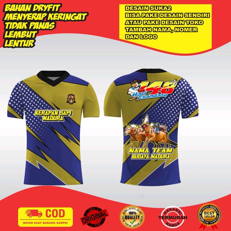 jersey kaos kerapan sapi madura desain bebas suka suka 6