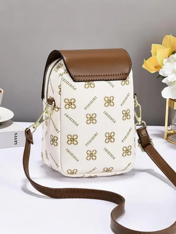 Fashion Letter Pattern Crossbody Bag, Casual Zipper Shoulder Bag for Women, Trendy Versatile High-quality Daily Commuting Bag 8