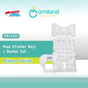 Oamiland Alas Stroller Alpaca Series OB44201 Bantal Dot Bayi & Bantal Peang Dakron Silicon 100% Cotton Nyaman untuk Menyusui dan Berbaring