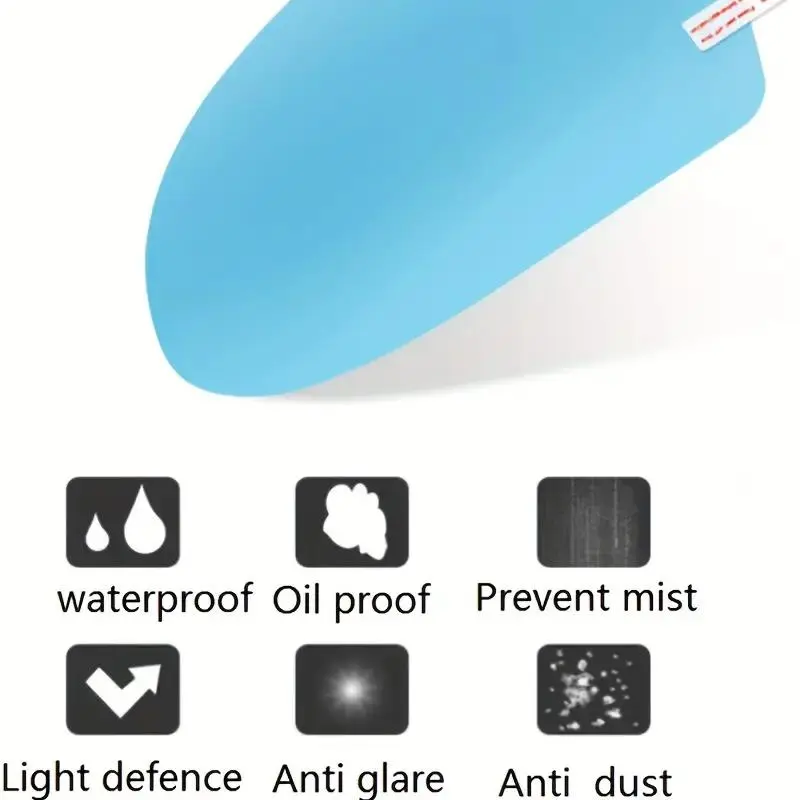 2pcs Car Rearview Mirror Rainproof Film, Anti-Fog And Water-Repellent Anti-Dazzle Rain-Proof Film For Automobile Rearview Mirror Side Window 3