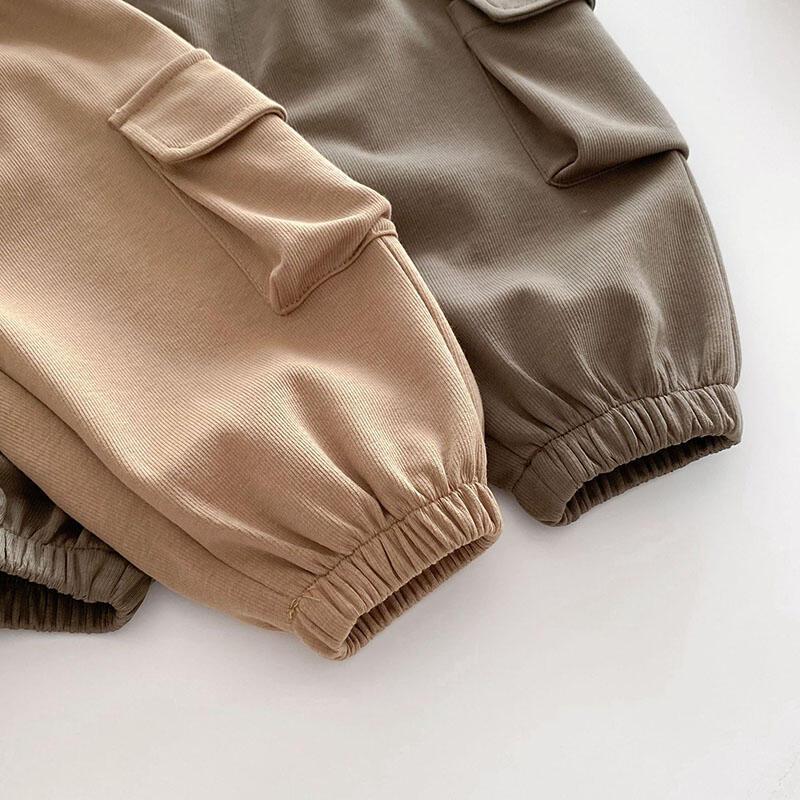 Product Introduction of New Autumn Kids Trousers 0 5T Boys Solid Color Casual Harem Children Baby Simplicity Cargo Pants 12