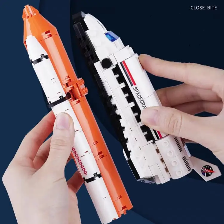 Space Shuttle Pesawat Ulang Alik Peluncuran Roket Mainan Block 3D Puzzle Mainan Balok Susun Nano Block Toys 6