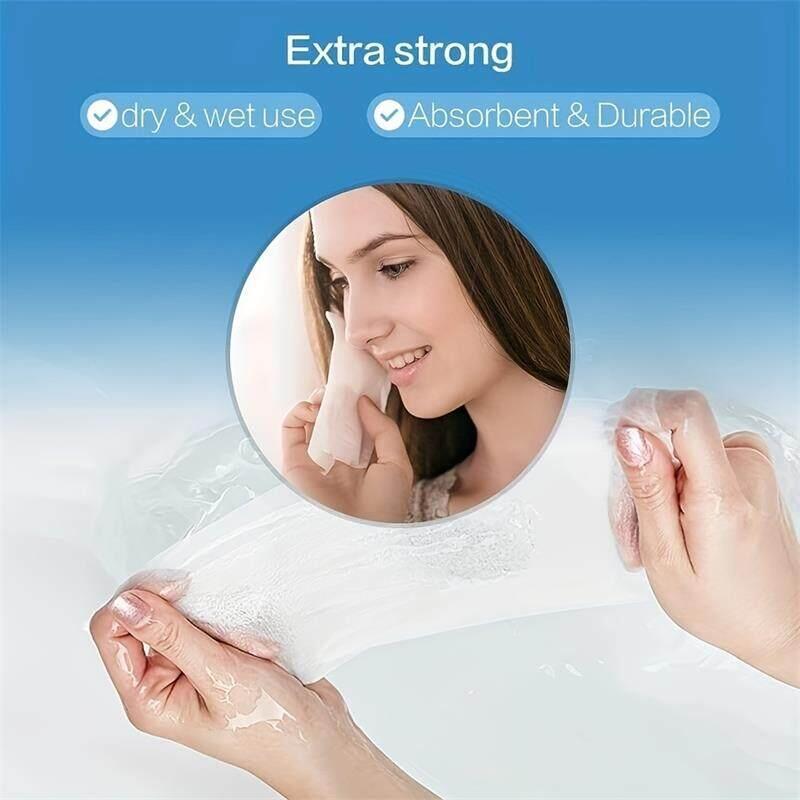 Product Introduction of 50pcs Disposable Face Towel Cotton Tissue Makeup Wipes Facial Cleanser Washcloth 15