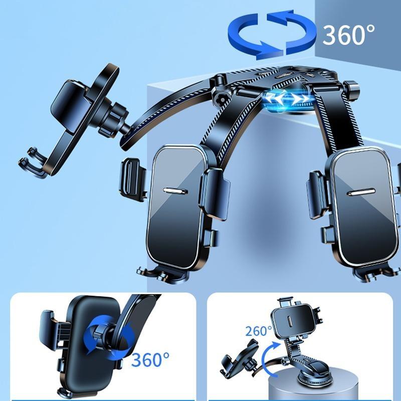 Car Phone Holder Phone Clamps On Waterfall-shaped Cars Do Not Obscure Driving Vision 360 Degree Rotation 1