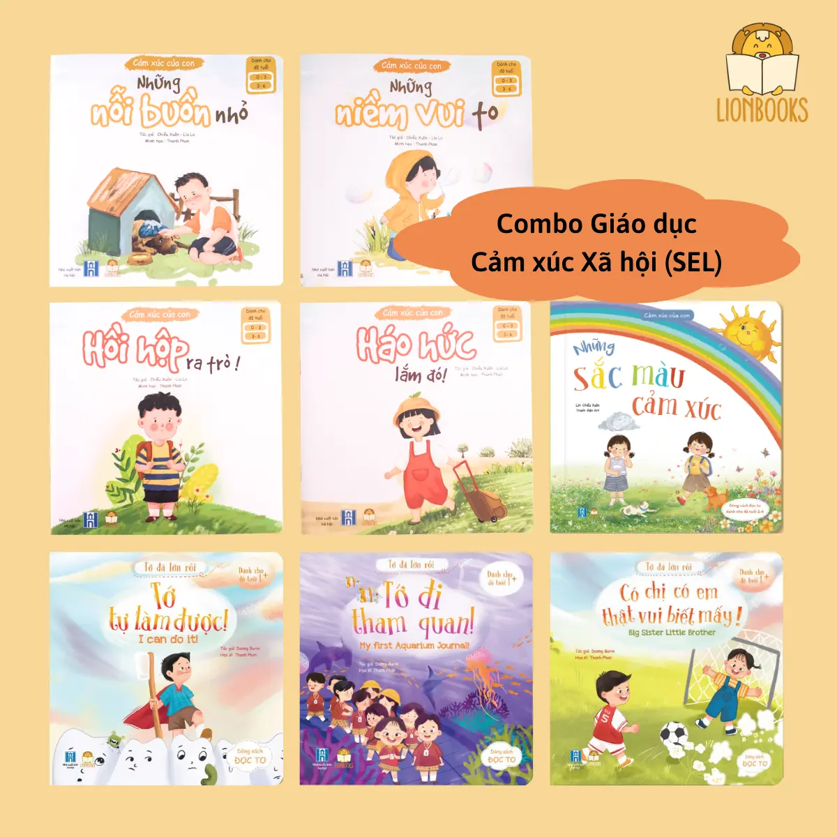 Sách - Combo Giáo dục Cảm xúc Xã hội SEL (8 cuốn) - Cho bé 1-6 tuổi