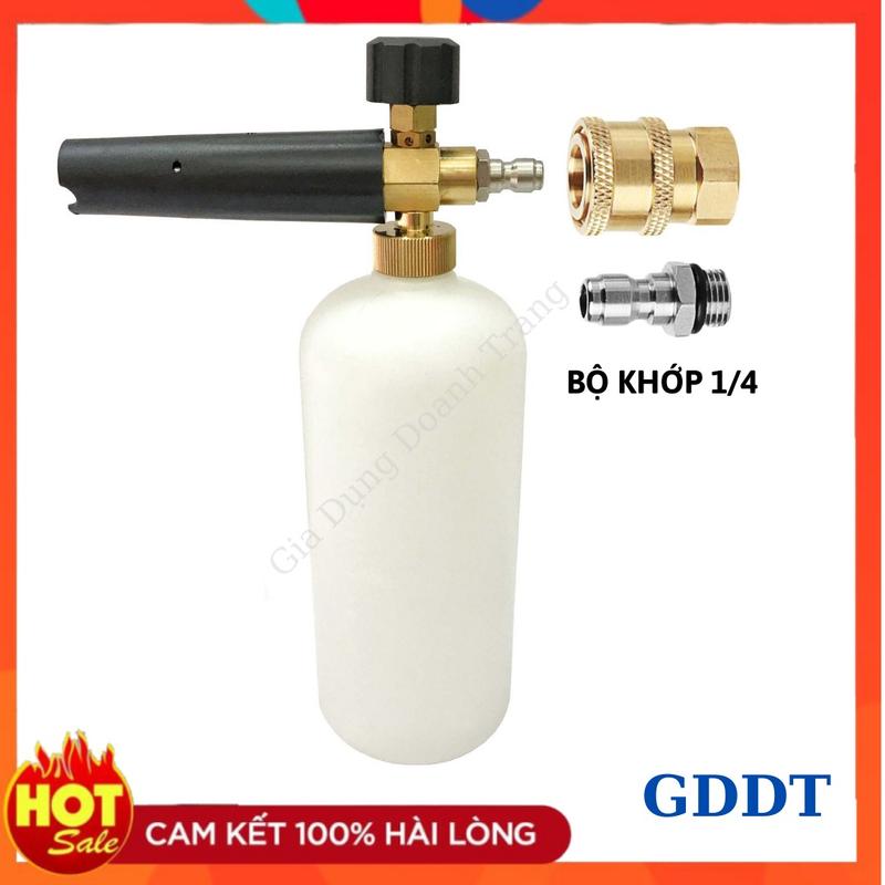 Bình phun bọt tuyết rửa xe dung tích 1L lắp máy rửa xe