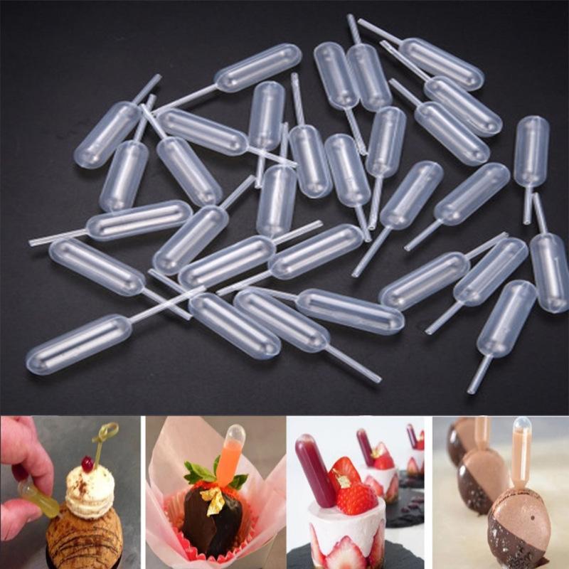 50Pcs Mini Dropper 4ml Disposable Jam Dropper for Cupcakes Sauce ...