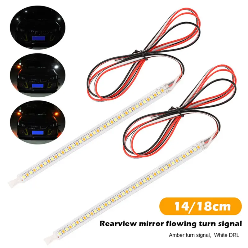 Car Rearview Mirror Turn Signal 14/18cm Flexible LED Flowing - TikTok ...