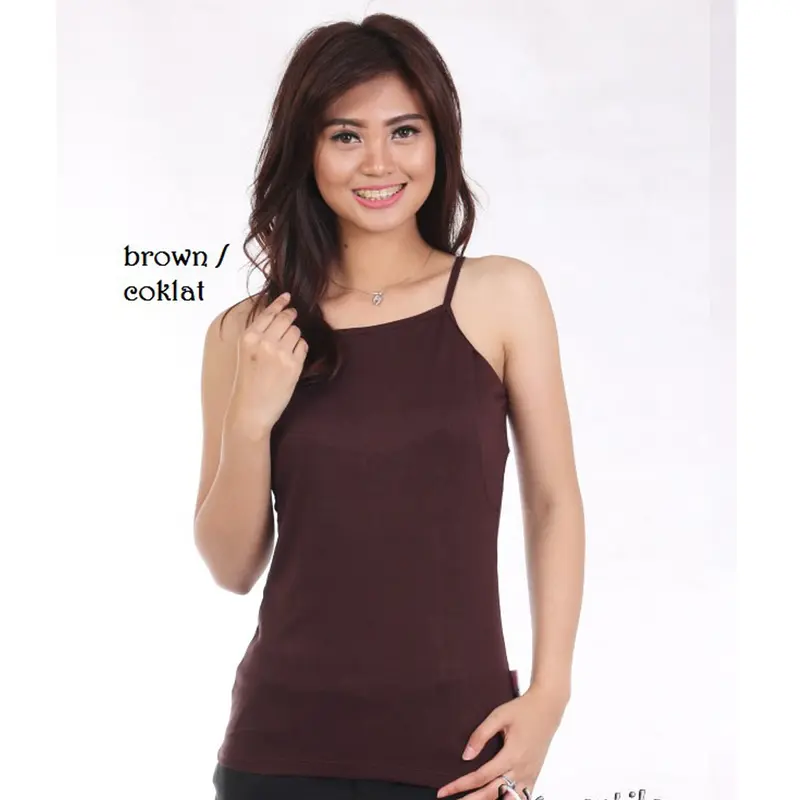 Tanktop tali kecil remaja dewasa / tanktop korean style katun Santai Crew Neck V-Neck Slim-fitting Polos Bunga Setrip Hitam Wanita Atasan Cewek Rompi Panjang crop tank top full terbuka body crop top skena kancut jumbo Basic 1